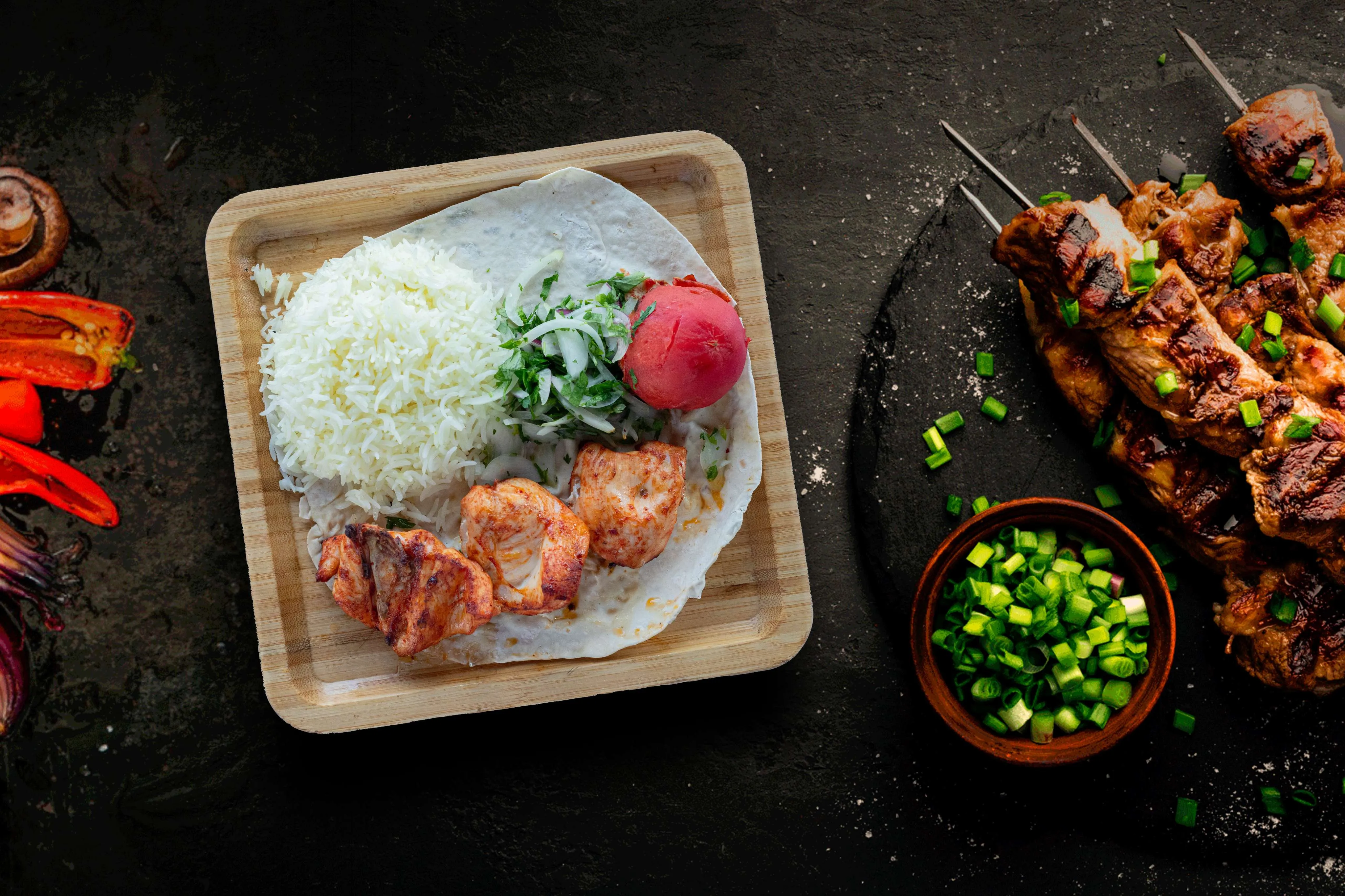 Toyuq File kababı düyü ilə