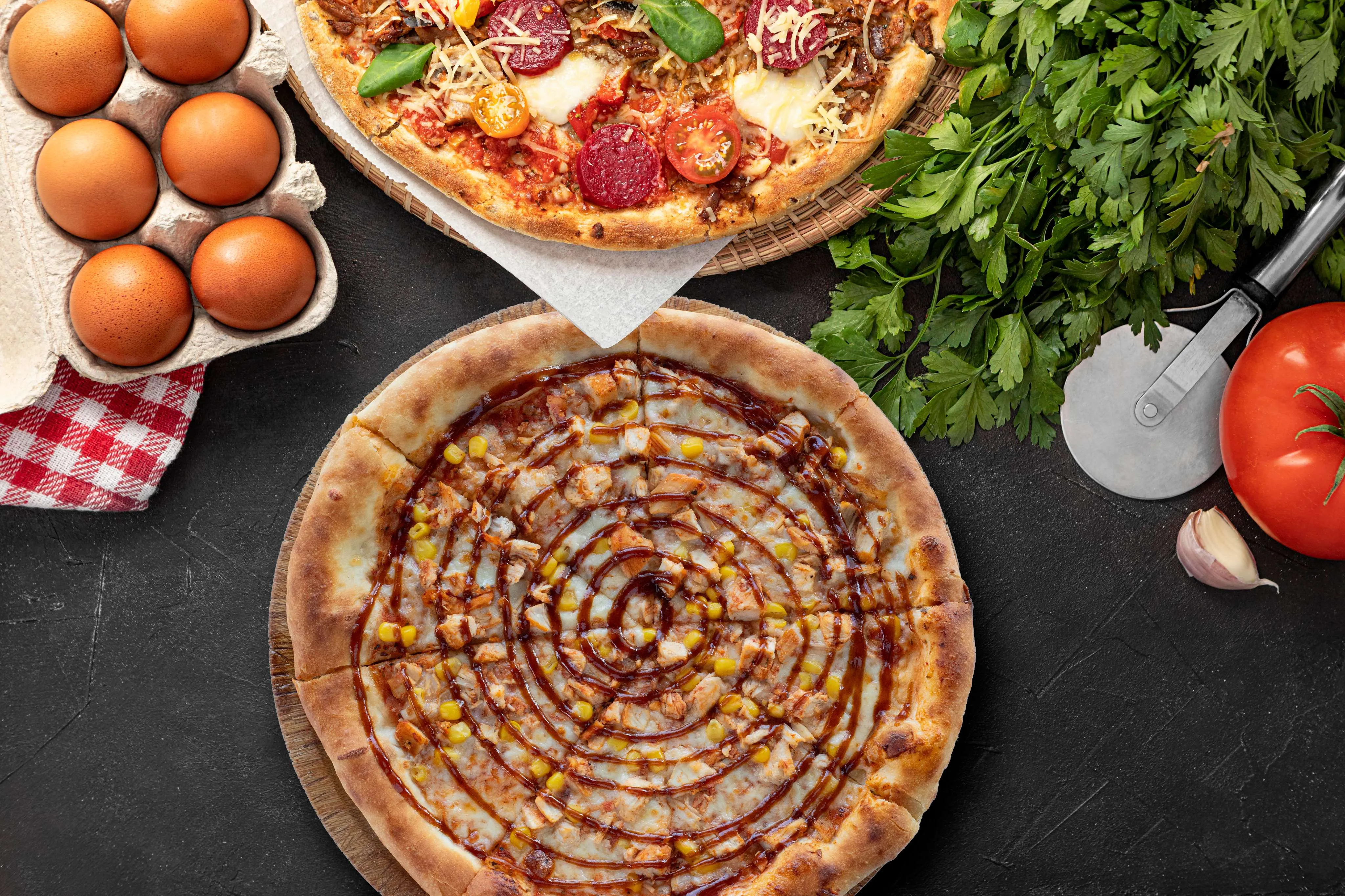 Toyuqlu bbq souslu Pizza